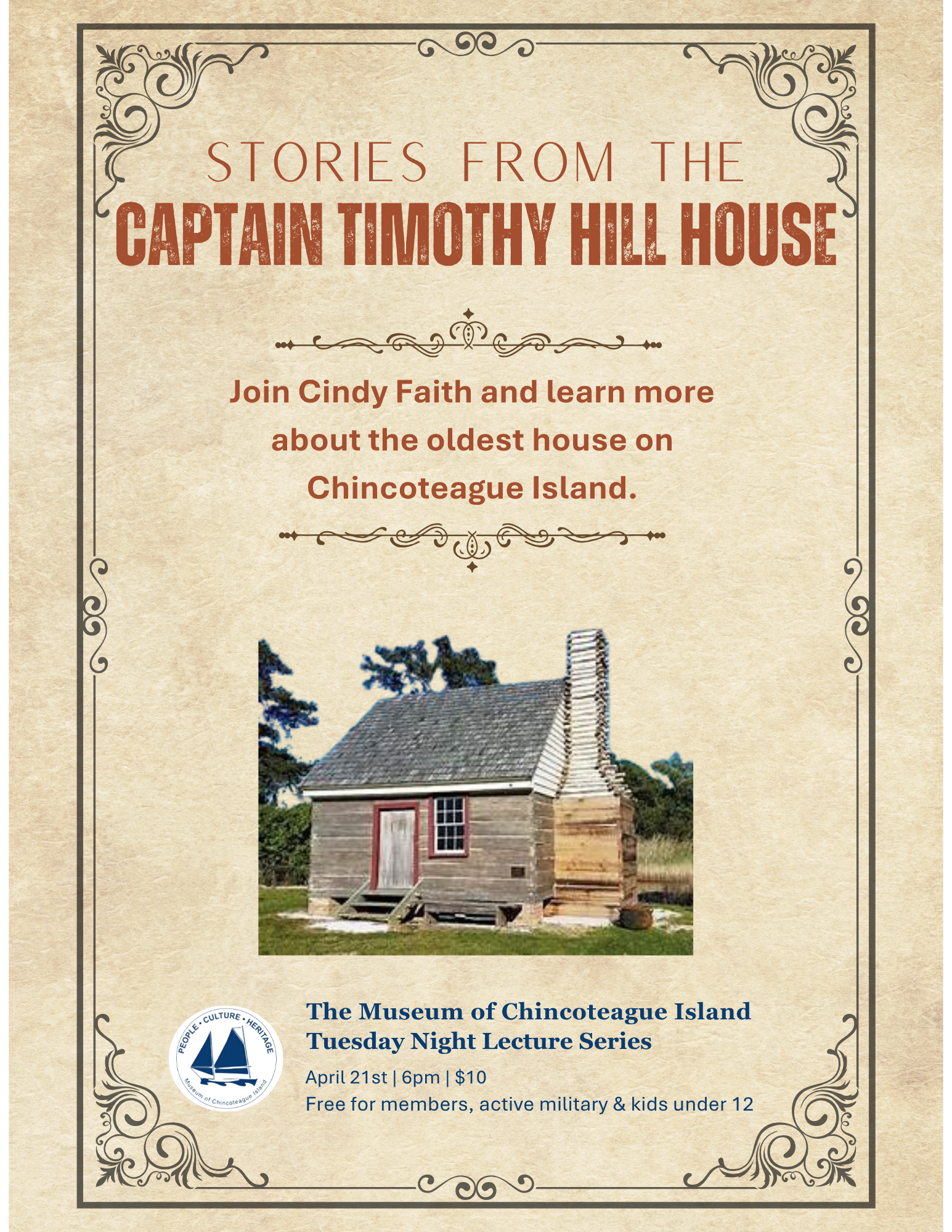 Tales from the Captain Timothy Hill House - Tuesday Night Lecture Event